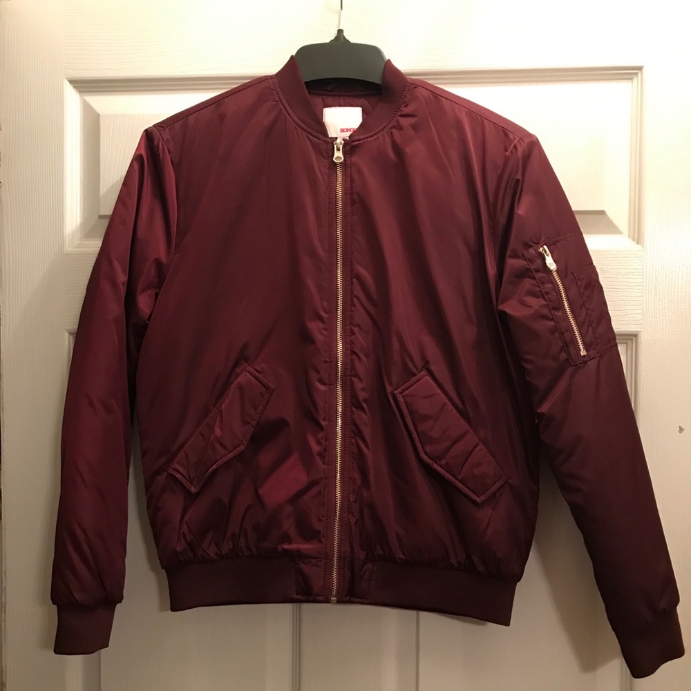 BONGO Burgundy Bomber Jacket